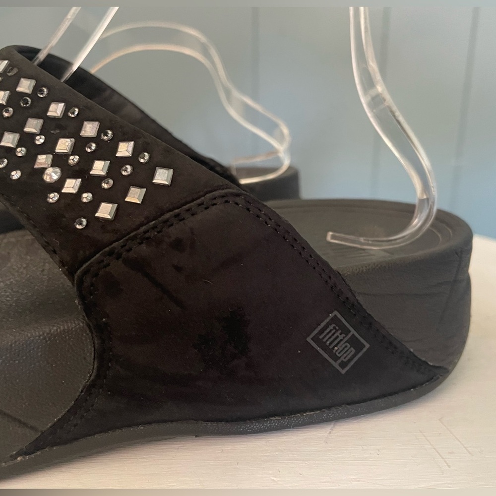 Fitflop Novy Womens Flip Flop Size US 9 Black Casual Stud Thong Sandlas 507-001 - Picture 5 of 8